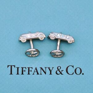 RARE Vintage Tiffany & Co. Sterling Silver Rolls Royce Wheels Car Cufflinks